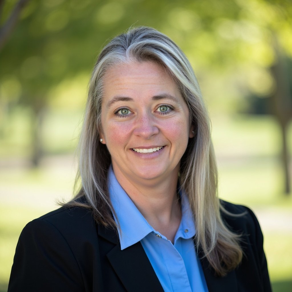 charolette, lady in suit smiling